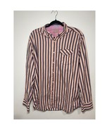 Tommy Bahama Striped Blue Orange Pink Purple Men&#39;s Large long Sleeve Dre... - $12.30 CAD