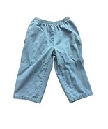 Woman Within Womens Capri Pants Classic Fit Size 16WP Denim Blue - $10.09