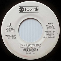 John Klemmer - Quiet Afternoon (Mono/Stereo) [7&quot; 45 rpm Promo] ABC-12301 - £4.49 GBP