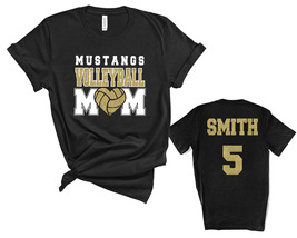 Custom Personalized Glitter Volleyball Mom Design Unisex Soft Jersey T Shirt - £21.19 GBP+