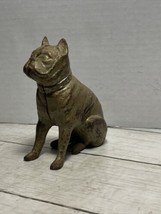 Boxer Bulldog Sitting Coin Penny Bank 1920&#39;s  Vintage Cast Iron - $49.49