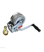 Hand Crank Trailer Winch 1200lbs w/ 10m 32ft Steel Cable &amp; Hook 4:1 Ratio - $42.31 CAD