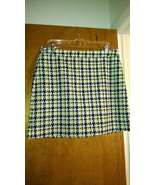 NWT Ladies GREG NORMAN Navy & Highlighter Houndstooth Golf Skort - 6 8 10 & 12 