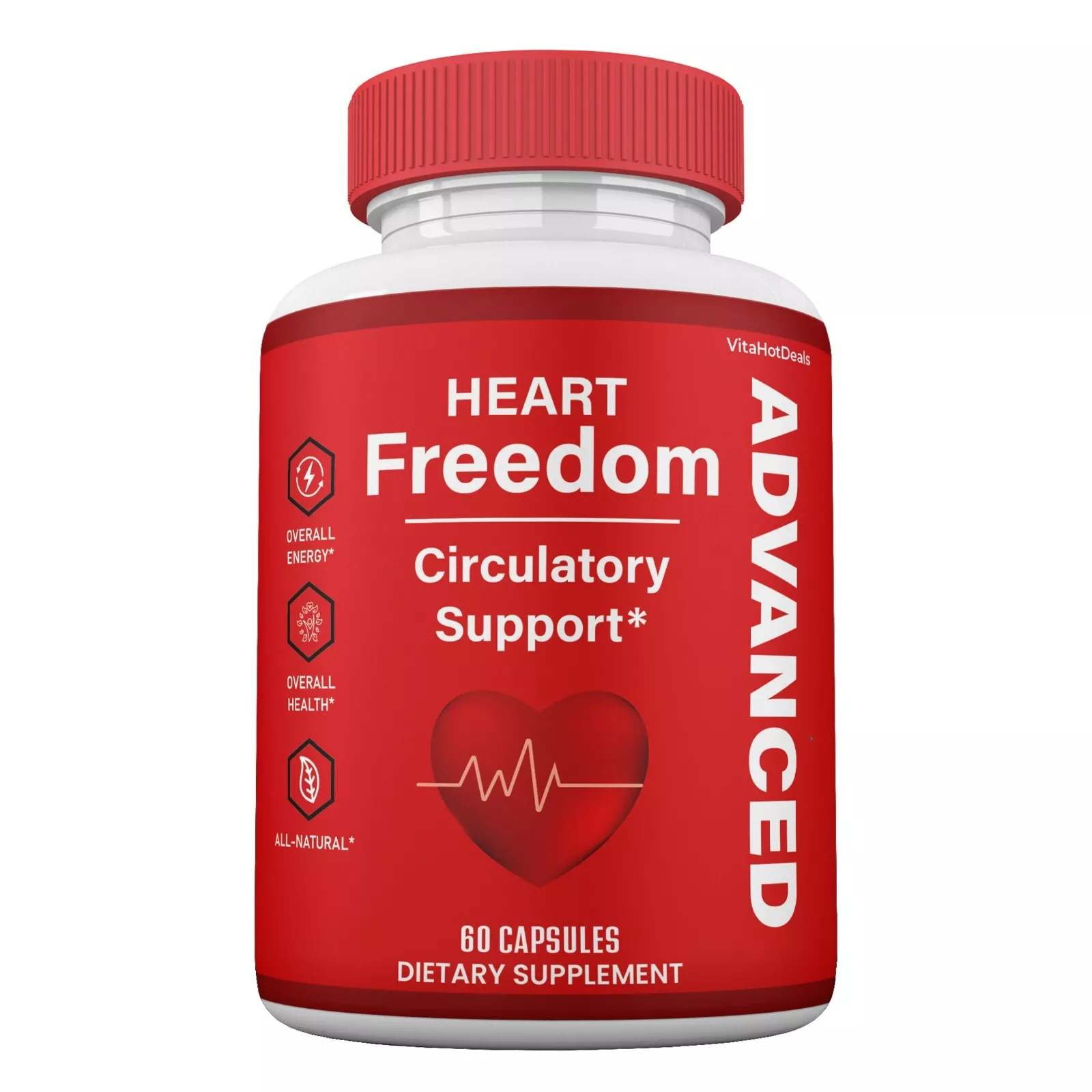 Heart Freedom Capsules, Heart Freedom Pills Circulation &amp; Blood Support ... - $39.98