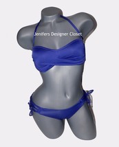 NWT VITAMIN A XS 4 swimsuit bikini 2PC purple lace-up sides and back str... - £88.14 GBP