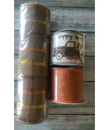 Three (3) Rolls of Decorative Ribbon ~ Deco Mesh ~ Woven Ribbon ~ Craft ... - €17,23 EUR