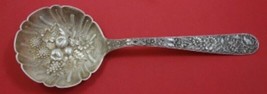 Repousse by Kirk Sterling Silver Berry Spoon Hand Chased w/ Fruit in Bow... - $206.91