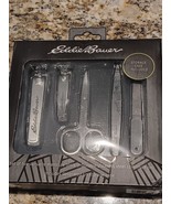 EDDIE BAUER MANICURE SET NAIL CLIPPERS TWEEZER FILE CUTICLE SCISSORS + C... - €10,09 EUR