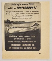 1952 Print Ad Trailorboat Aluminum Alloy Boats San Rafael,California - £6.60 GBP