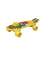 Vtg 1987 Mattel Barbie Skateboard Yellow Cameo Abstract 80&#39;s Pop Art Gra... - $19.59 CAD