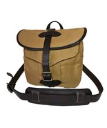 Filson Rugged Twill Field Bag 230 Small Tan Leather Messenger Crossbody USA - £300.00 GBP