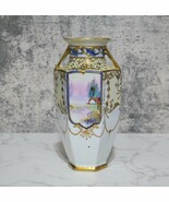 Vintage Hand Painted Nippon Porcelain Stamped Moriage Home Decor Vase- 7... - $95.08 CAD