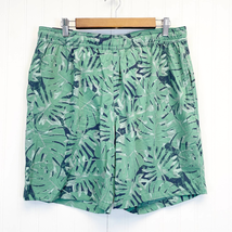 NEW Kirkland Signature Mens L Mesh Lined Swim Trunks Shorts Green Tropical Palms - £14.62 GBP