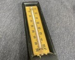Vintage 2.5”x8” Celluloid? Wall or Room Thermometer Black/ Tan Fahrenhei... - $34.65