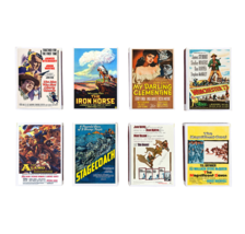 Set of 8 Match Boxes WESTERN movie poster vintage Style Matchbox Holder box - £6.87 GBP