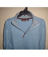 NWOT $69 Tasso Elba Men&#39;s Quarter Zip Mock Neck Sweater Blue Heather XL - $659.47 MXN