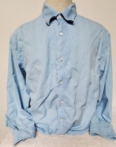 L- Tommy Bahama T31796 Lite BLUE Shirt &quot;Ocean Front&quot; Textured - £22.58 GBP