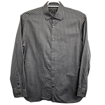 John Varvatos Slim Fit Casual Shirt Gray 16 Size 32/33 Button Up Long Sleeve - £15.51 GBP