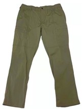 Duluth Trading Men Standard Fit Olive Green Elastic Waist Cargo Pants Si... - $35.99
