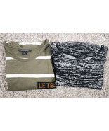 Banana Republic Women Top Med Green Fitted Low Tee &amp; Gray Pleated Back L... - $485.52 MXN