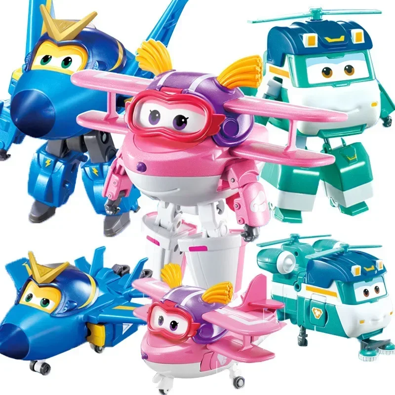 Super Wings Action Figures Transforming Robot Toys Jett Dizzy Donnie Bello - £35.41 GBP+