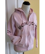 BON JOVI Women&#39;s Embroidered Pink Hoodie Sweatshirt LOST HIGHWAY Tour 20... - £58.75 GBP