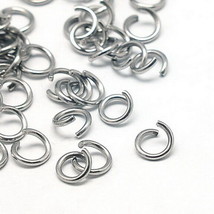 4 5 6 mm Stainless Steel opened Jump rings connectors jewelry findings DIY - £0.78 GBP+
