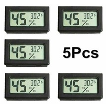 5 Pcs Digital Lcd Indoor Temperature Humidity Meter Thermometer Hygrometer Usa - £19.66 GBP