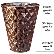 KBT Ceramic &#39;Rose Gold&#39; Vase Diamond Electroplated Pattern Bulk Seeds - $12.69
