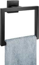 Matte Black Towel Ring,Square Hand Towel Holder,Towel Hanger, Bathroom, ... - $35.95