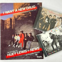 Huey Lewis and the News New Drug Vtg Sheet Music + Greatest Hits Hard Play 2 CDs - £23.16 GBP