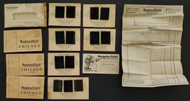 1915 antique MONTGOMERY WARD fashion TEXTILE SAMPLE CATALOG CARDS lot w ... - £51.02 GBP