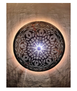 Shimmering Oasis Copper Wall Light,Moroccan artisans, Ethnic home décor,  - £234.67 GBP