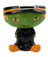 Witch Halloween Ceramic Candy Dish Bowl Decor Green Figurative Decoratio... - £22.31 GBP