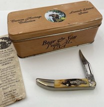 Bear &amp; Son #166/ 1000 Custom Heritage Series Knife w/ Tin CH5293 1/2 - £35.70 GBP