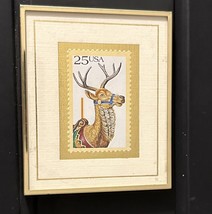 1988 Carousel Deer LE  Edition Stamp 131 of 5,000 Hanford Heirlooms Gold... - $11.93