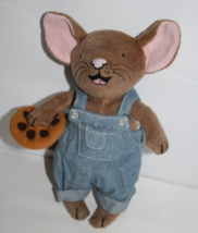 If You Give Mouse Cookie 8" Plush Kohls Cares Crocodile Creek Blue Overalls Toy - £17.40 GBP