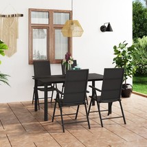 vidaXL 5-Piece Modern Outdoor PE Rattan Dining Set for 8-10 People - $10,897.01 MXN