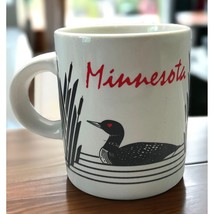 Minnesota Mini Coffee Mug Tea Cup Mug Mallard Duck on Lake 2.5&quot; Tall 1985 Vtg - £9.71 GBP