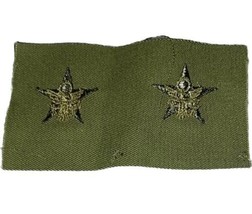 Vintage US Army Officer General Staff Branch Two Patches Eagle Inside Star - $75.24 MXN