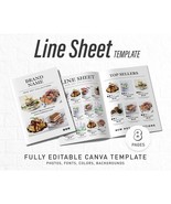 Editable Line Sheet Template, Wholesale Catalogue,Line Sheet Canva,Prici... - £3.10 GBP