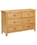 Chest of Drawers 105x33.5x73 cm Solid Oak Wood - £210.06 GBP