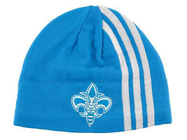 New Orleans Hornets Adidas 3 Stripe NBA Basketball Blue Knit Beanies - £15.17 GBP