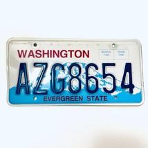  United States Washington Evergreen State Passenger License Plate AZG8654 - $205.22 MXN