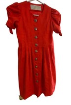 H.Moser Salzburg Austria Girls red Dress pleated size 14? - $19.79