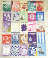 Lot of 25 Vintage 1940&#39;s Sheet Music -Jazz Pop-Antique 40s-Art Covers-#1 - $112.19
