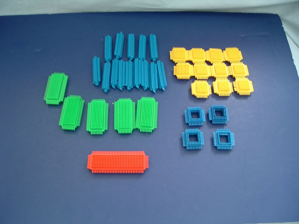 Vintage playskool bristle building block 35 piece lot - £16.04 GBP