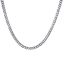 Mens 14K White Gold Cuban Curb Chain 24&quot; Inches - £624.52 GBP