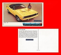 1970 PLYMOUTH BARRACUDA `CUDA 340 VINTAGE COLOR CARTOLINA -USA- GRANDE... - £6.04 GBP