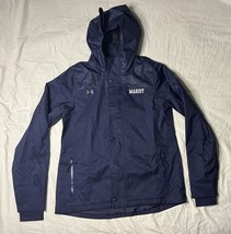 Under Armour Marist Hooded Raincoat Men’s Medium Blue Button Zipper Jacket - $25.00